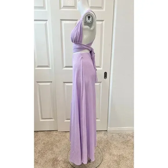 A & G by Dresscode LA Purple 2 pc Skirt and Bra top Set Spring Summer